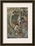 The Little Mermaid Hugs the Statue of the Prince Prints by A. Duncan Carse