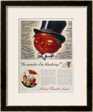 Advertisement for Heinz Tomato Juice Featuring a Very Red Faced Man with a Monacle Posters