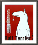 Bull Terrier bebiendo té Láminas por Ken Bailey