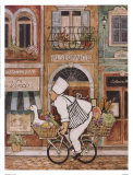 Chef on Bike Posters by Betty Whiteaker