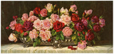 Rosen in Silberner Schale Poster von E. Kruger