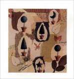 Topiary Collage II Art by Susan Zulauf