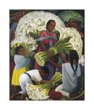 Le marchand de fleurs Posters par Diego Rivera