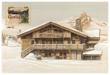 Chalet l'Hiver Art by Laurence David