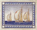 Mosaic Ships II Poster by Richard Henson