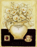 White Callas and Blackberry Prints by G.p. Mepas