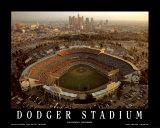 Dodger Stadium - LA Skyline at Dusk Prints by Mike Smith