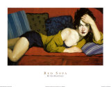 Red Sofa Art by Edward Martinez