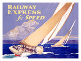 Railway Express for Speed reproduction procédé giclée