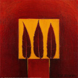 3 Feathers in a Square Posters by Pascale Nesson
