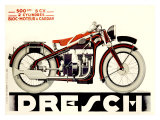 Dresch 1935 500CC Motorcycle Giclee Print