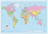Mappa politica del mondo Poster Mappa politica del mondo Poster