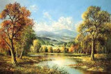 Estanque en Nordbohmen Póster por Helmut Glassl