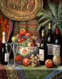 Nature morte de fleurs et de vin III Affiches par John Zaccheo