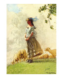 Fresh Air with Sheep reproduction procédé giclée par Winslow Homer