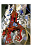 Red Eiffel Tower Giclee Print by Robert Delaunay