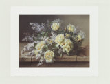 Still Life of Yellow Roses Prints by Raoul 