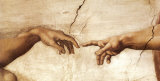 De schepping van Adam, ca.1510 (detail) Posters van Michelangelo Buonarroti De schepping van Adam, ca.1510 (detail) Posters van Michelangelo Buonarroti