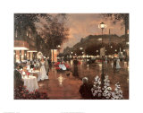 Evening Street Scene Plakater af Christa Kieffer Evening Street Scene Plakater af Christa Kieffer