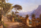 Lodge on Lake Como Poster von Carl Frederic Aagaard