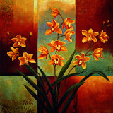 Orange Orchid Prints by Jill Deveraux