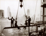 Déjeuner au-dessus de Manhattan Affiches