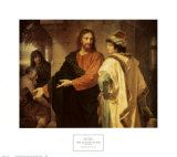 Le Christ et le jeune homme riche Affiche par Heinrich Hofmann
