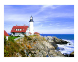 Phare de Portland Head et Casco Bay Reproduction procédé giclée par New Yorkled