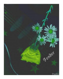 Pepitas Flowers and a Fender Giclee Print by Pepita Selles