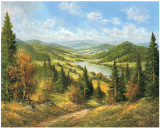 Chemin Qui Mene au Lac II Posters af Helmut Glassl Chemin Qui Mene au Lac II Posters af Helmut Glassl