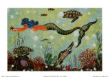 Blue Mermaid Prints by Jessica Fries