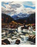 Traversée de haute montagne Affiche par Nenad Mirkovich