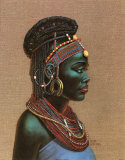 African Portraits IX Poster by Wolfgang Otto
