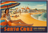 Visit Santa Cruz Plakaty autor Kerne Erickson Visit Santa Cruz Plakaty autor Kerne Erickson