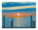 Sunrise from the Dock Giclee Print by Rhonda Watson