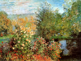 Stiller Winkel im Garten von Montgeron Poster af Claude Monet Stiller Winkel im Garten von Montgeron Poster af Claude Monet