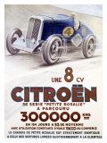 Citroën, une 8 cv Reproduction procédé giclée par Louys 