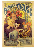Bieres de la Meuse Print by Alphonse Mucha