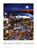 Moonlight over Manhattan Print by Linnea Pergola