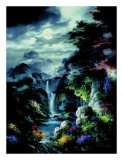 Canyon sous la brume de minuit Affiches par James Lee