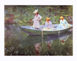 The Boat at Giverny Giclee Print by Claude Monet