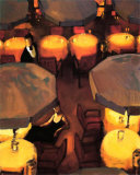Umbrella Lights Prints by Juarez Machado