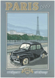 Paris 1961, 4Cv Posters by Bruno Pozzo Paris 1961, 4Cv Posters by Bruno Pozzo