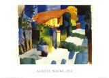 La casa en el jardín, 1914 Láminas por Auguste Macke La casa en el jardín, 1914 Láminas por Auguste Macke