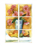 Pink Daisies at the Window Posters by Sonia P.