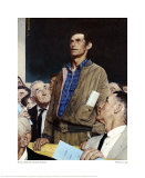 Libertad de expresión (postal extra grande) Lámina giclée por Norman Rockwell