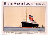 Blue Star Line Wydruk giclee autor Norman Wilkinson Blue Star Line Wydruk giclee autor Norman Wilkinson