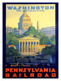 Pennsylvania Railroad, Washington D.C. Giclee Print by Grif Teller