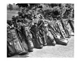 Golf Clubs at the Course Giclée-tryk Golf Clubs at the Course Giclée-tryk