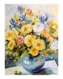 Yellow Roses Giclee Print by Ingrid Dohm